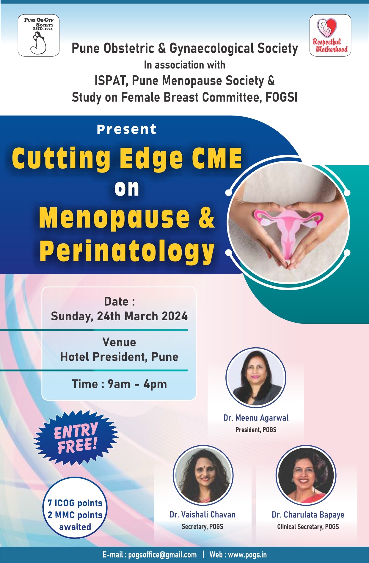 Dr. Rushali Jadhav Attends Cutting Edge CME on Menopause &amp; Perinatology in Pune|THE GYNAE CLINIC|Wadgaonsheri,Pune